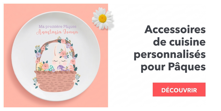 Accessoires de cuisine personnalisés pour Pâques