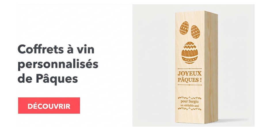 Coffrets de vin personnalisés pour Pâques