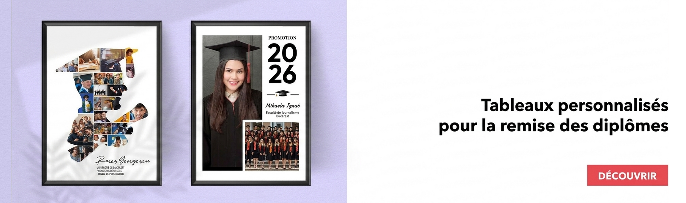 Tableaux et affiches personnalisés pour la remise des diplômes