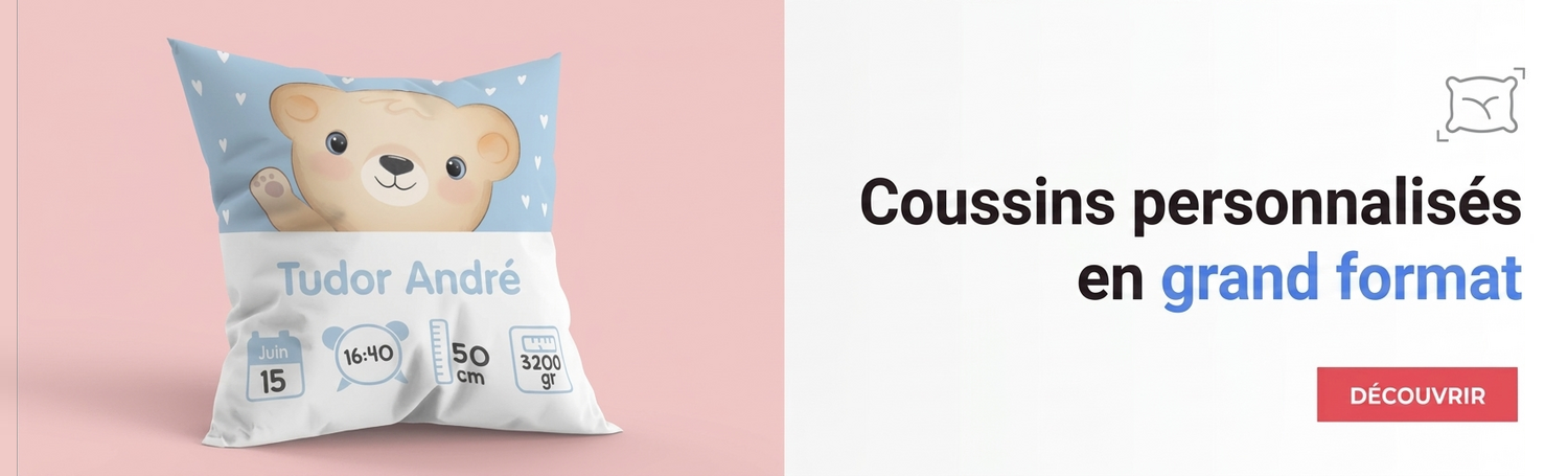 Coussins personnalisés - grand format