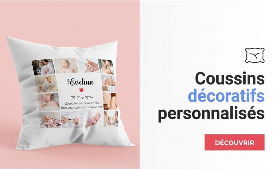Coussins personnalisés