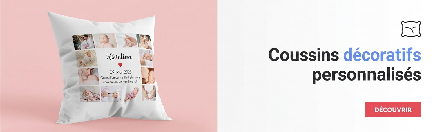 Coussins personnalisés