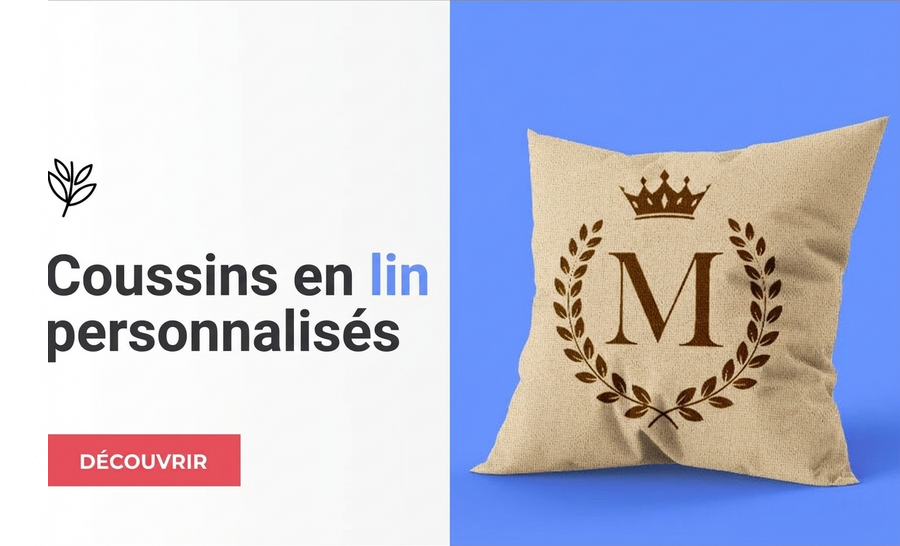 Coussins personnalisés avec une texture en relief