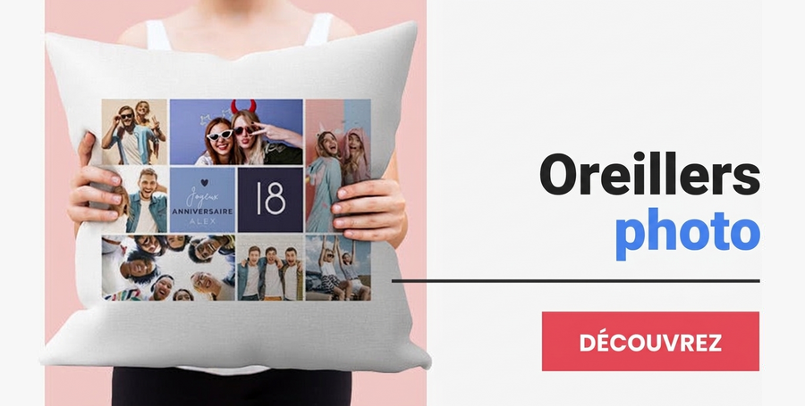 Coussins personnalisés avec des photos