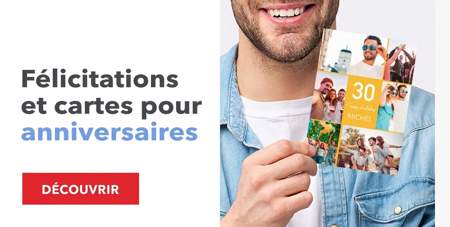 Cartes de vœux personnalisées pour un anniversaire