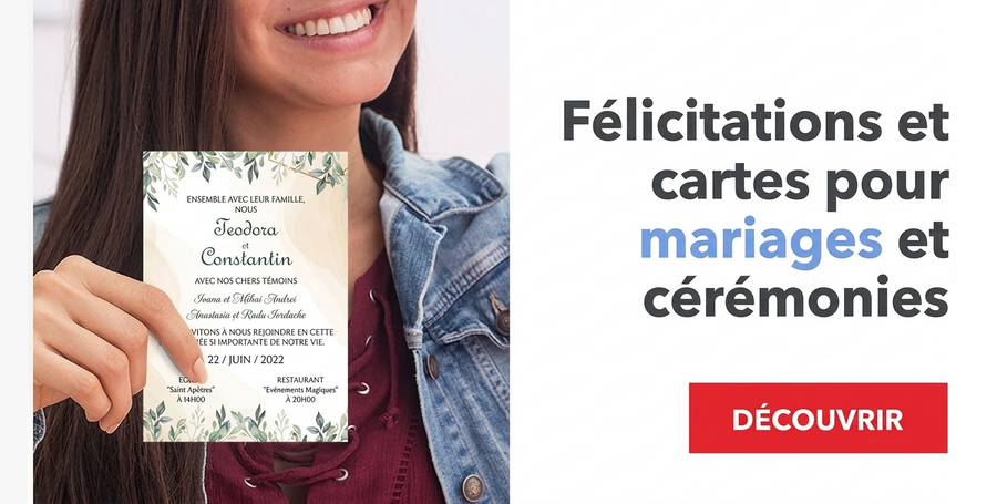Félicitations, cartes et invitations de mariage et de cérémonie de mariage