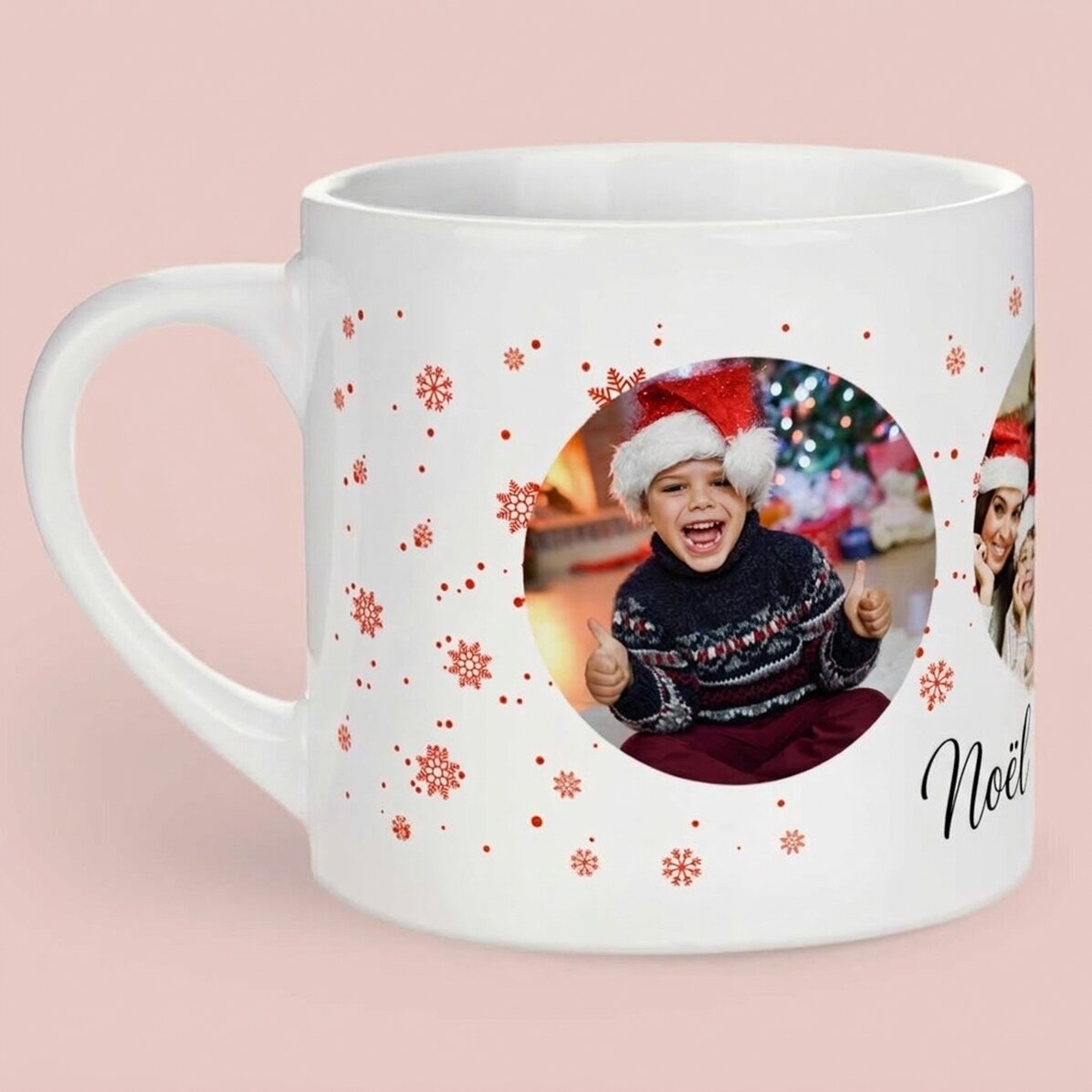 Tasse personnalisée pour enfants avec 3 photos - Christmas joy