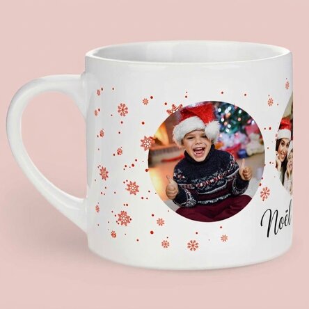Tasse personnalisée pour enfants avec 3 photos - Christmas joy
