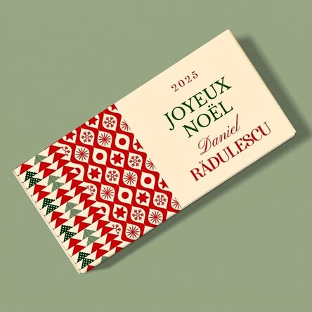 Chocolat personnalisé avec un nom et un message - Classic Christmas