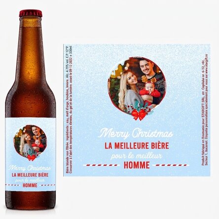 Bière personnalisée avec un texte - Sweet Christmas