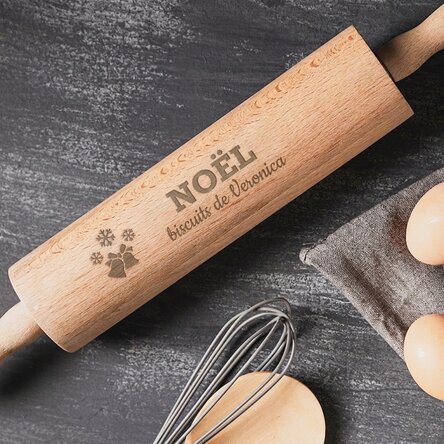 Rouleau à pâtisserie en bois personnalisé - Cookies by...