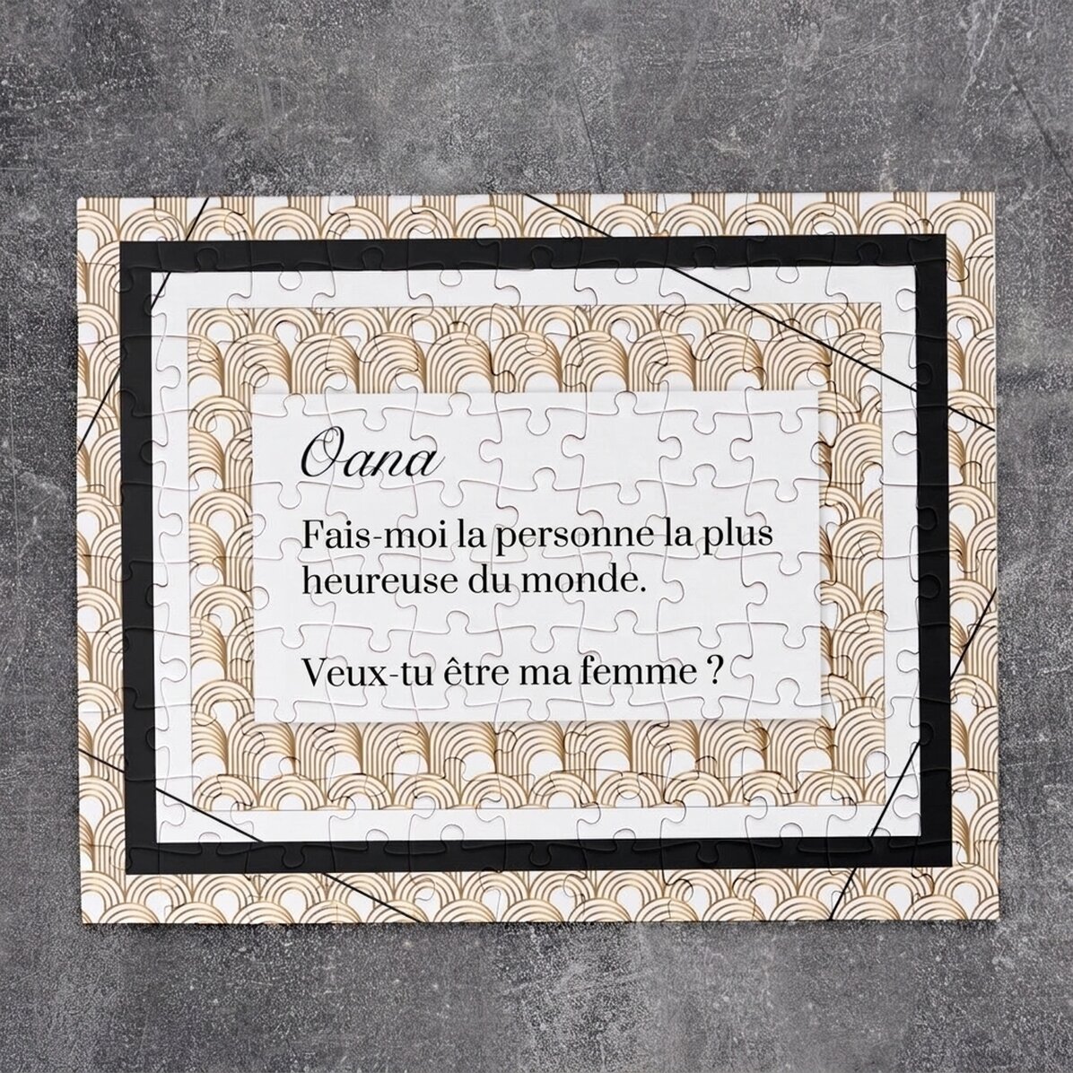Puzzle personnalisé avec texte, 24 x 19 cm - Message caché