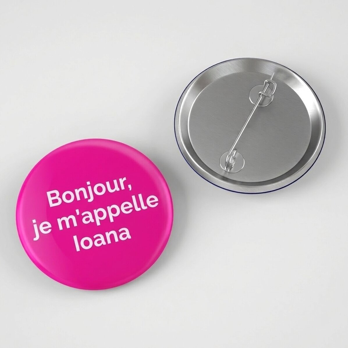 Insigne personnalisé avec message