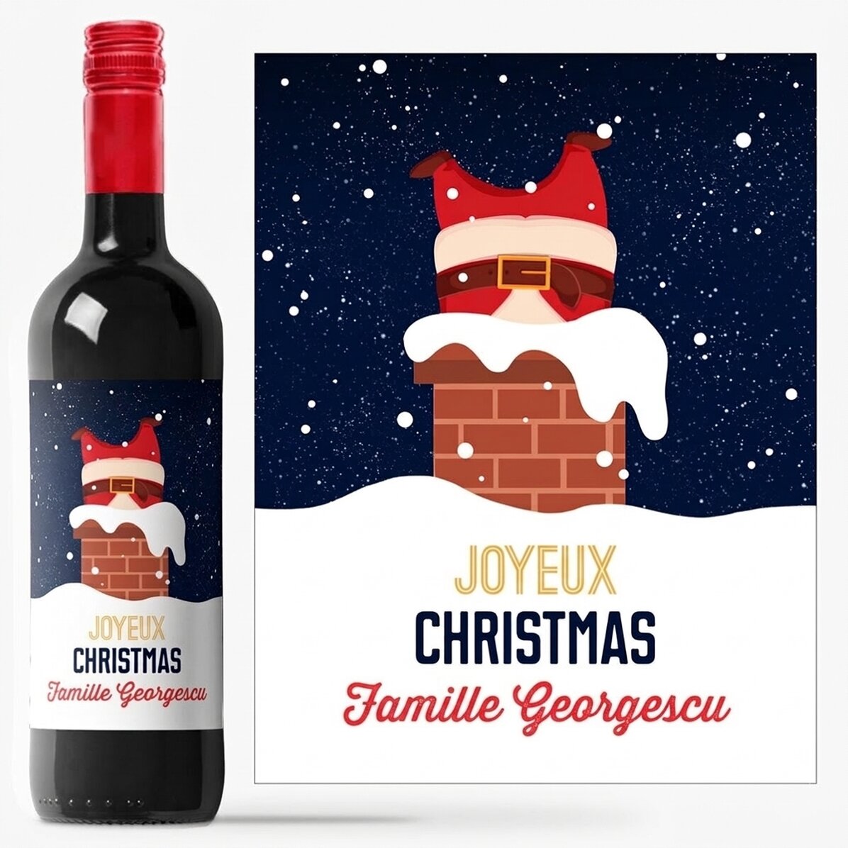Vin personnalisé avec inscription - À la vôtre !