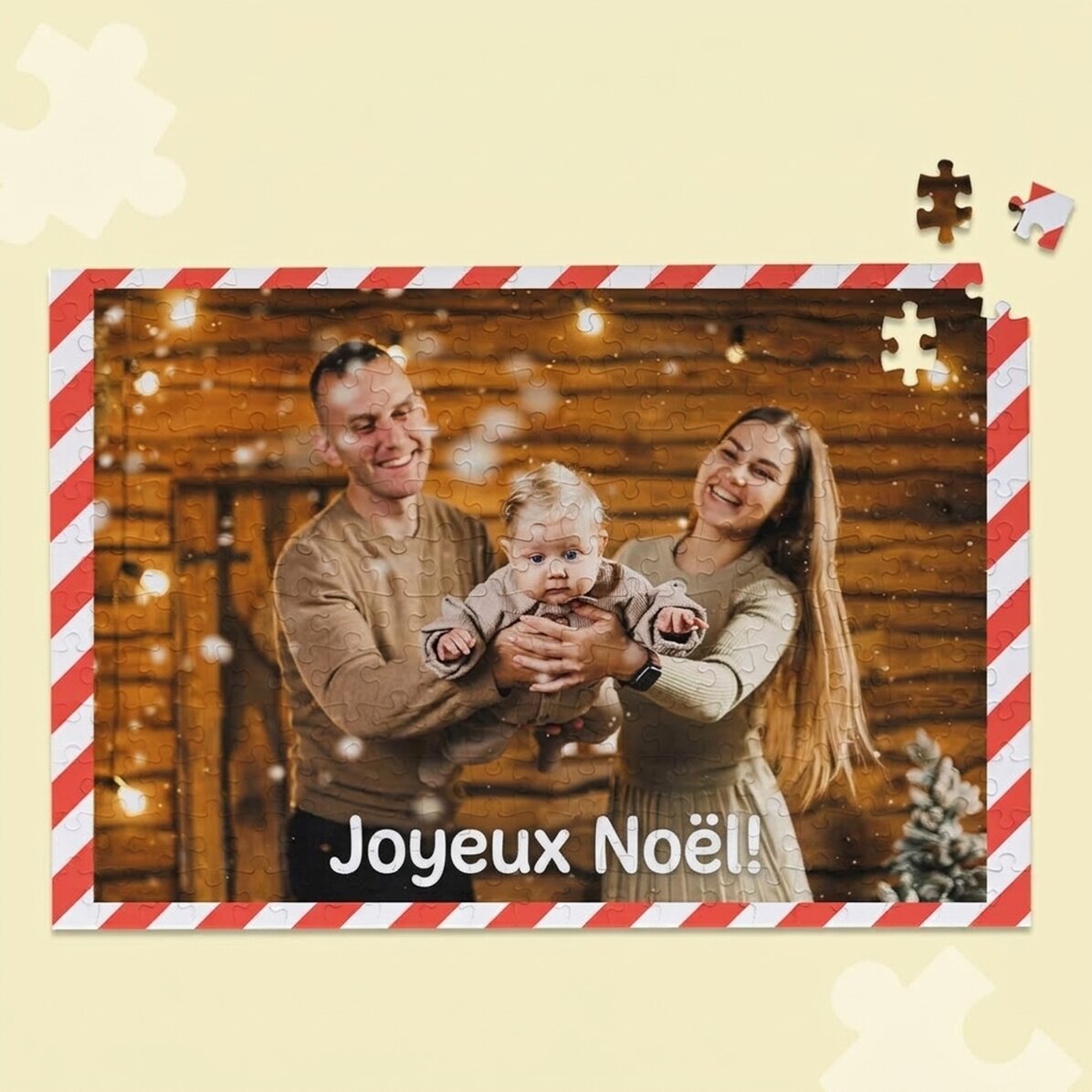 Puzzle personnalisé avec une photo, 40 x 28,5 cm - Joyeux Noël