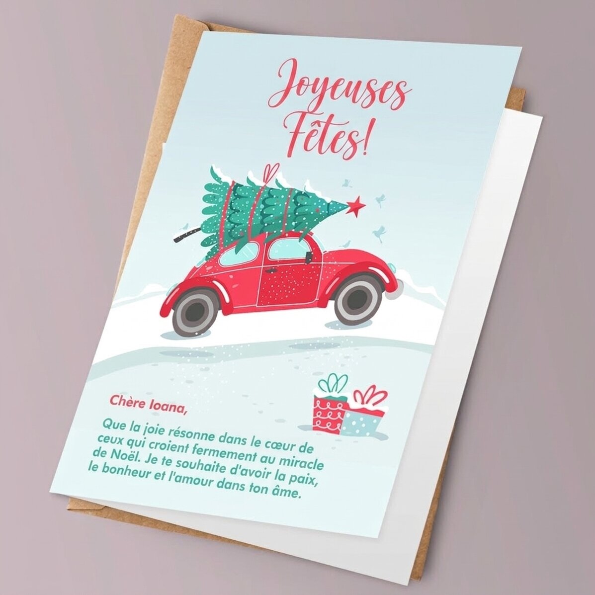 Carte de vœux personnalisée - Préparatifs de Noël