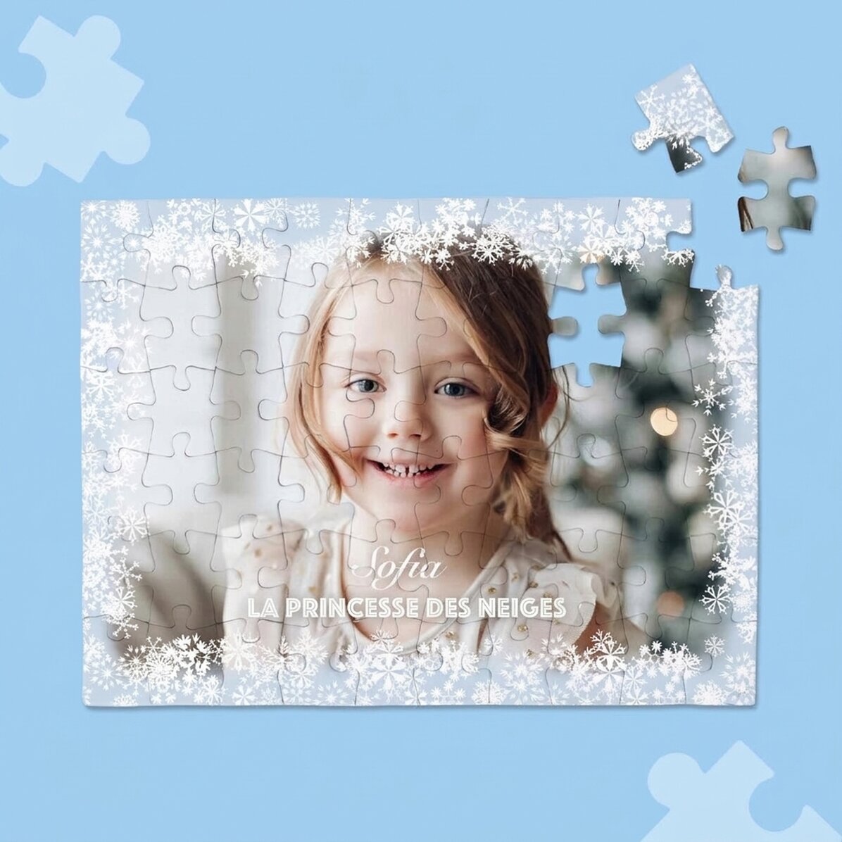 Puzzle personnalisé avec une photo et un texte, 20 x 15 cm - Winter