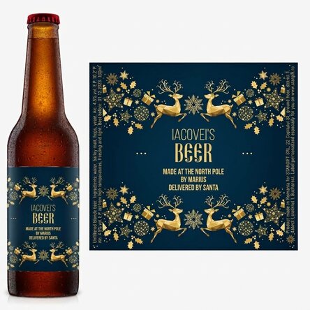 Bière personnalisée avec un texte - La magie de l'hiver