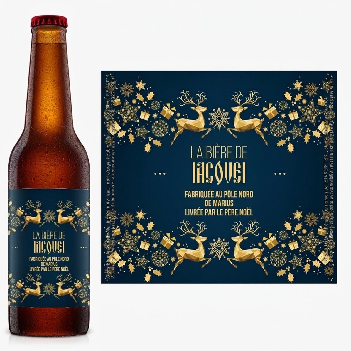 Bière personnalisée avec un texte - La magie de l