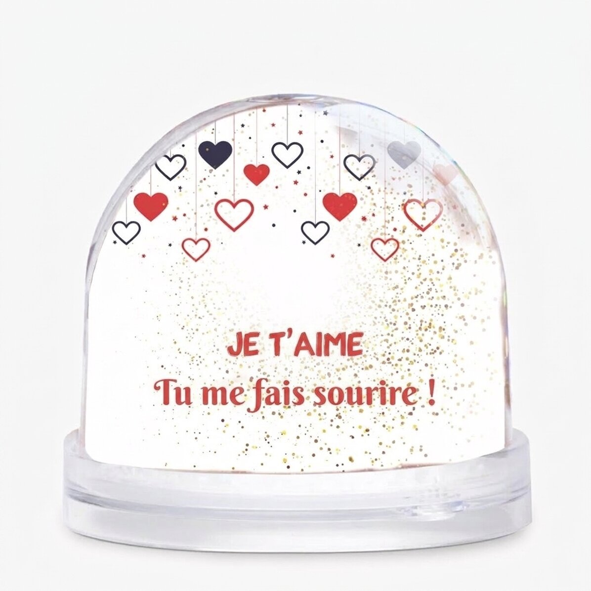 Globe de bureau personnalisé avec photo et texte - Love