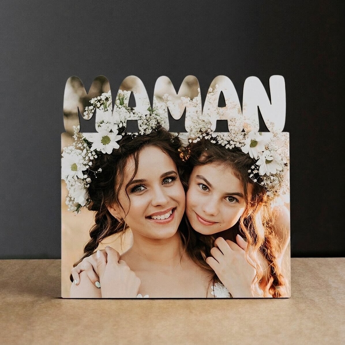 Cadre photo de bureau personnalisé avec une photo - modèle MUM