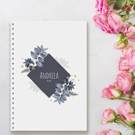 Carnet personnalisé avec inscription - Flowers