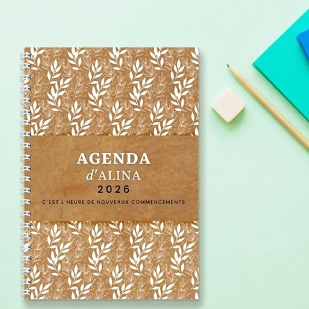 Carnet personnalisé avec texte - Agenda