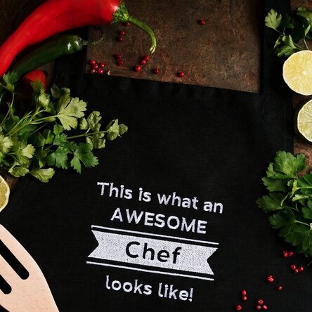 Tablier personnalisé avec texte - Awesome Chef