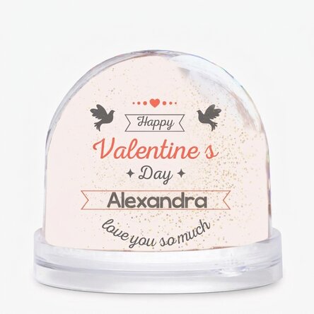 Personalised desk globe with photo and text - Love you so much