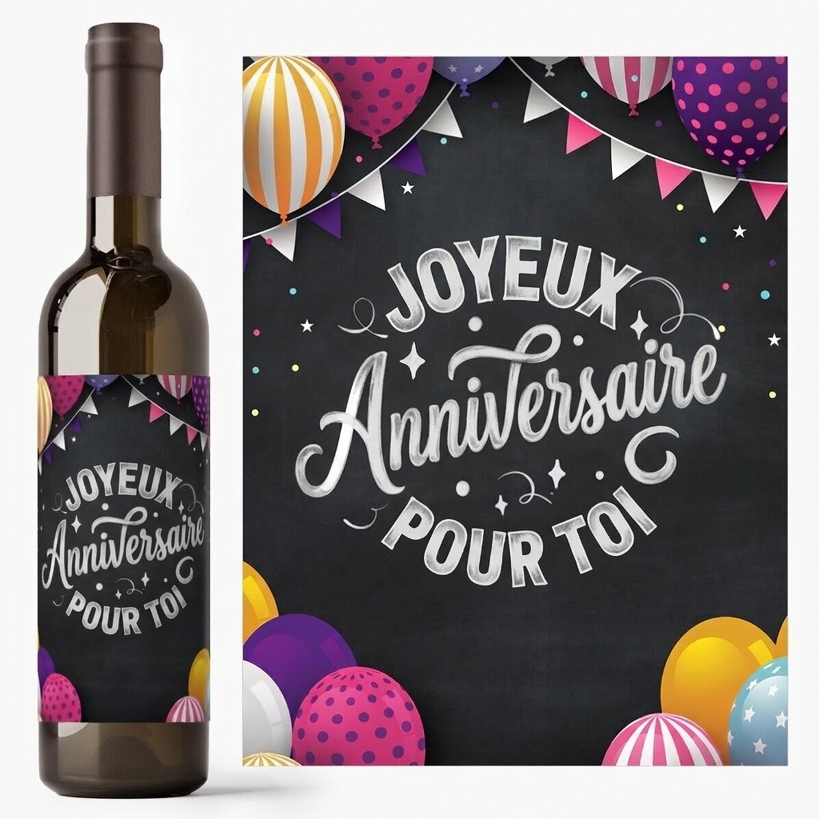 Vin personnalisé - Happy Birthday To You