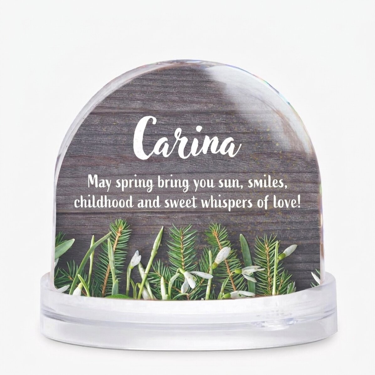Globe de bureau personnalisé avec photo et texte - Chuchotements d
