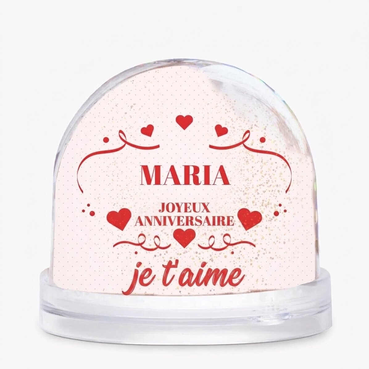 Globe de bureau personnalisé avec photo et texte - La fête de l