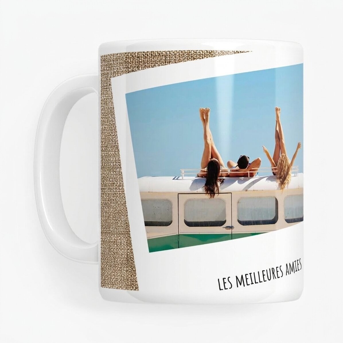 Tasse personnalisée avec 2 photos et un texte - Des souvenirs inoubliables