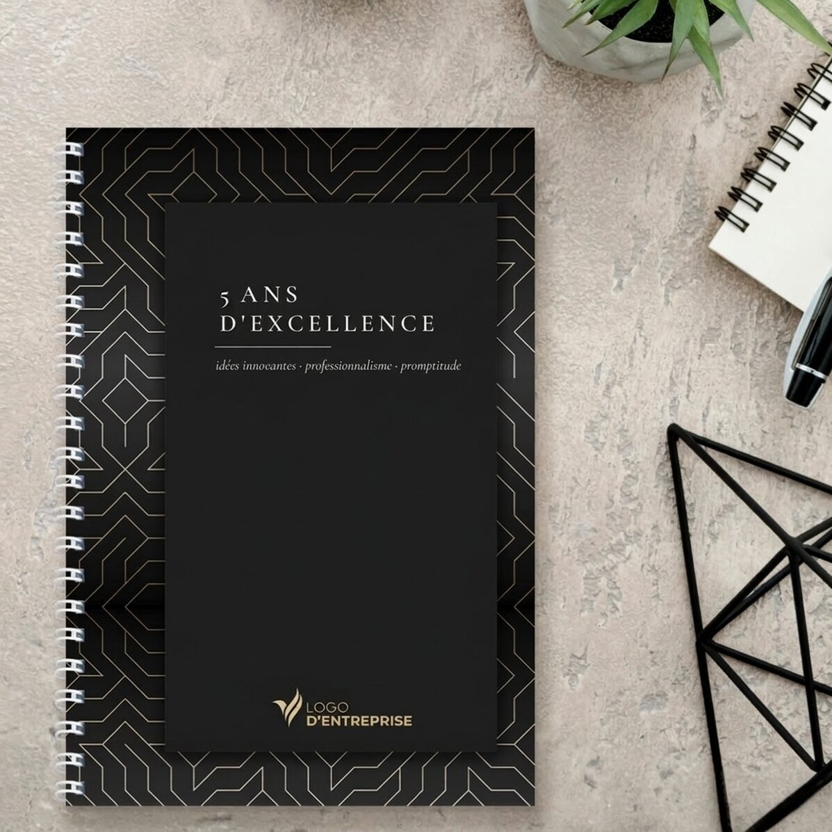 Carnet personnalisé avec texte - Anniversaire de la marque