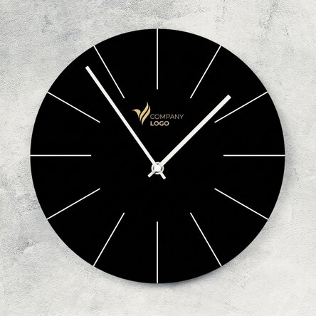Personalised watch with logo - Black