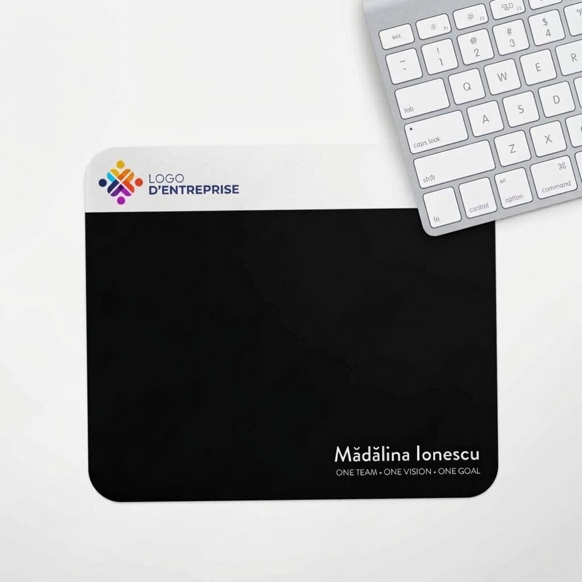 Tapis de souris personnalisé avec logo et texte