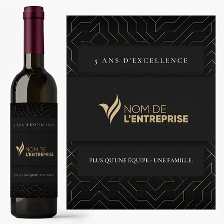 Vin personnalisé avec logo et texte