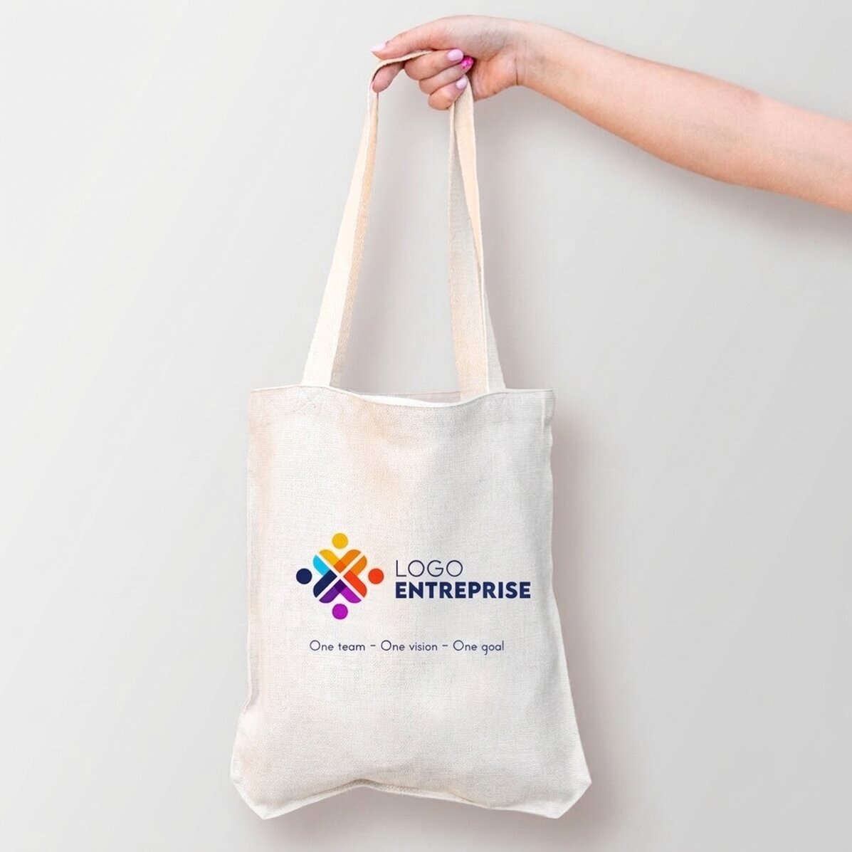 Sac personnalisé avec logo et texte