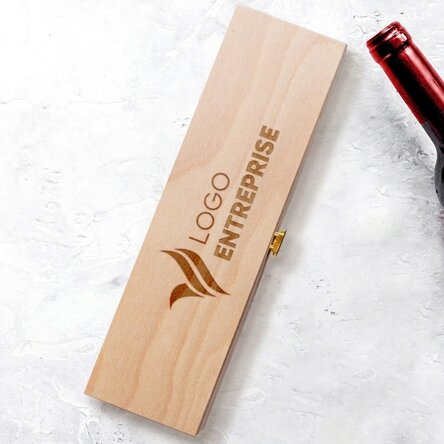 Coffret de vin personnalisé avec logo