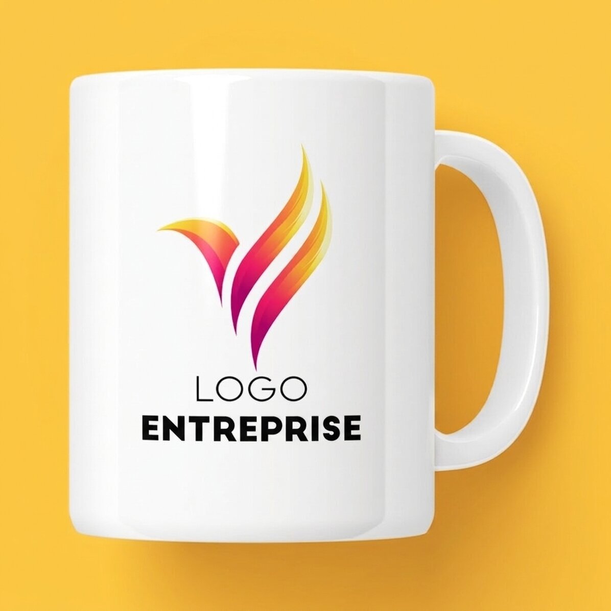 Tasse personnalisée avec un logo des deux côtés