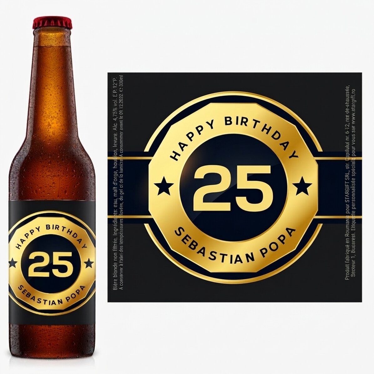 Bière personnalisée avec un texte - Birthday Beer