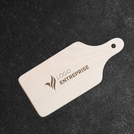 Mini-planche à découper personnalisée avec un logo au centre