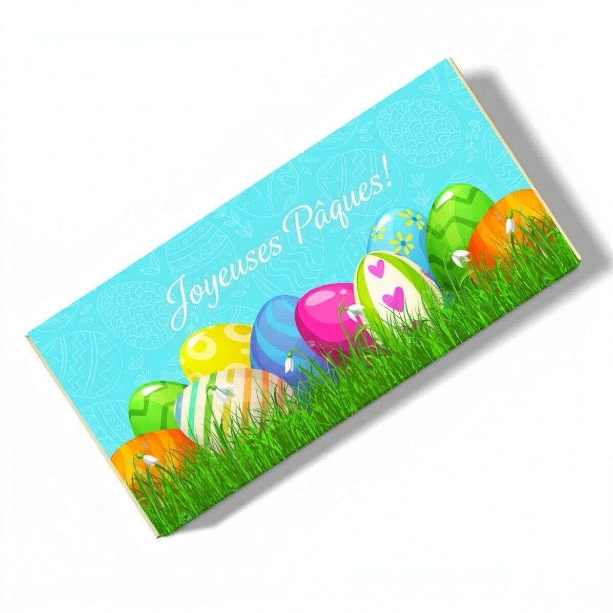 Chocolat personnalisé avec inscription - Joyeuses Pâques