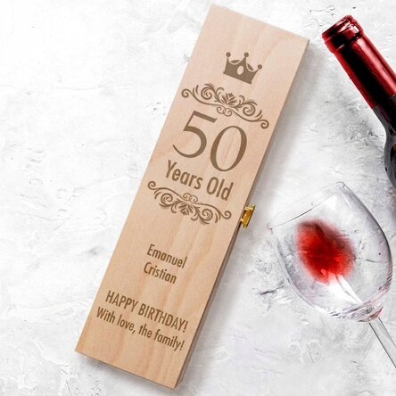 Caisse de vin personnalisée - Joyeux anniversaire !
