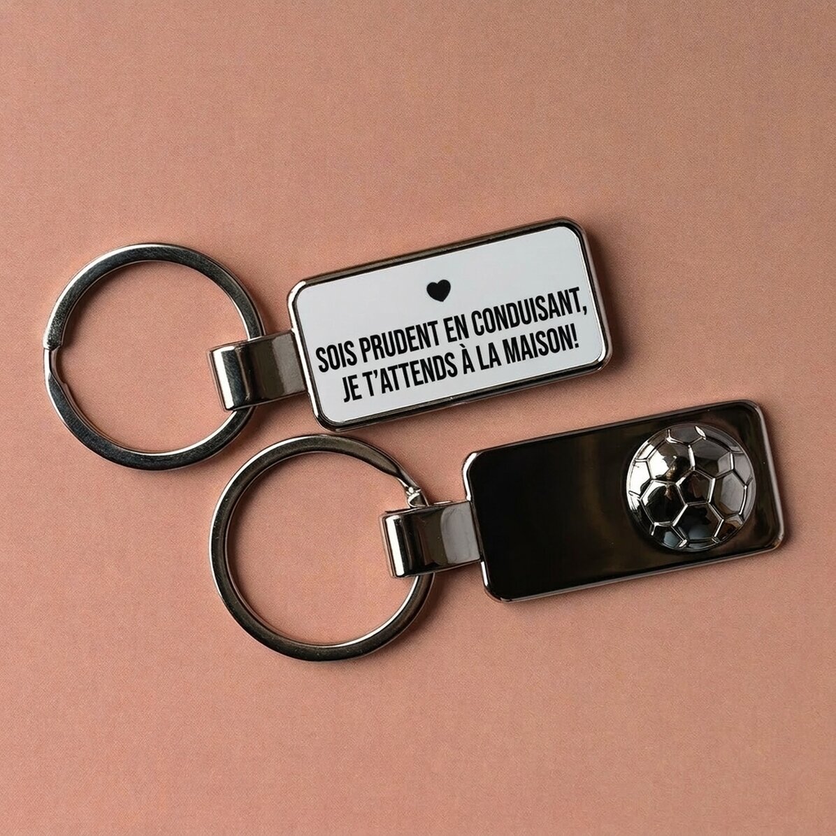 Porte-clés personnalisé avec inscription – modèle football
