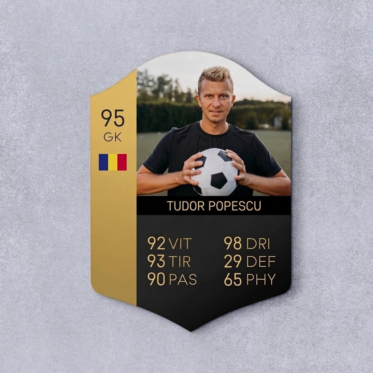 Carte FIFA personnalisée avec une photo et des statistiques - Passionné de football