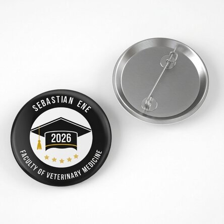 Insigne personnalisé avec inscription - Diplômé