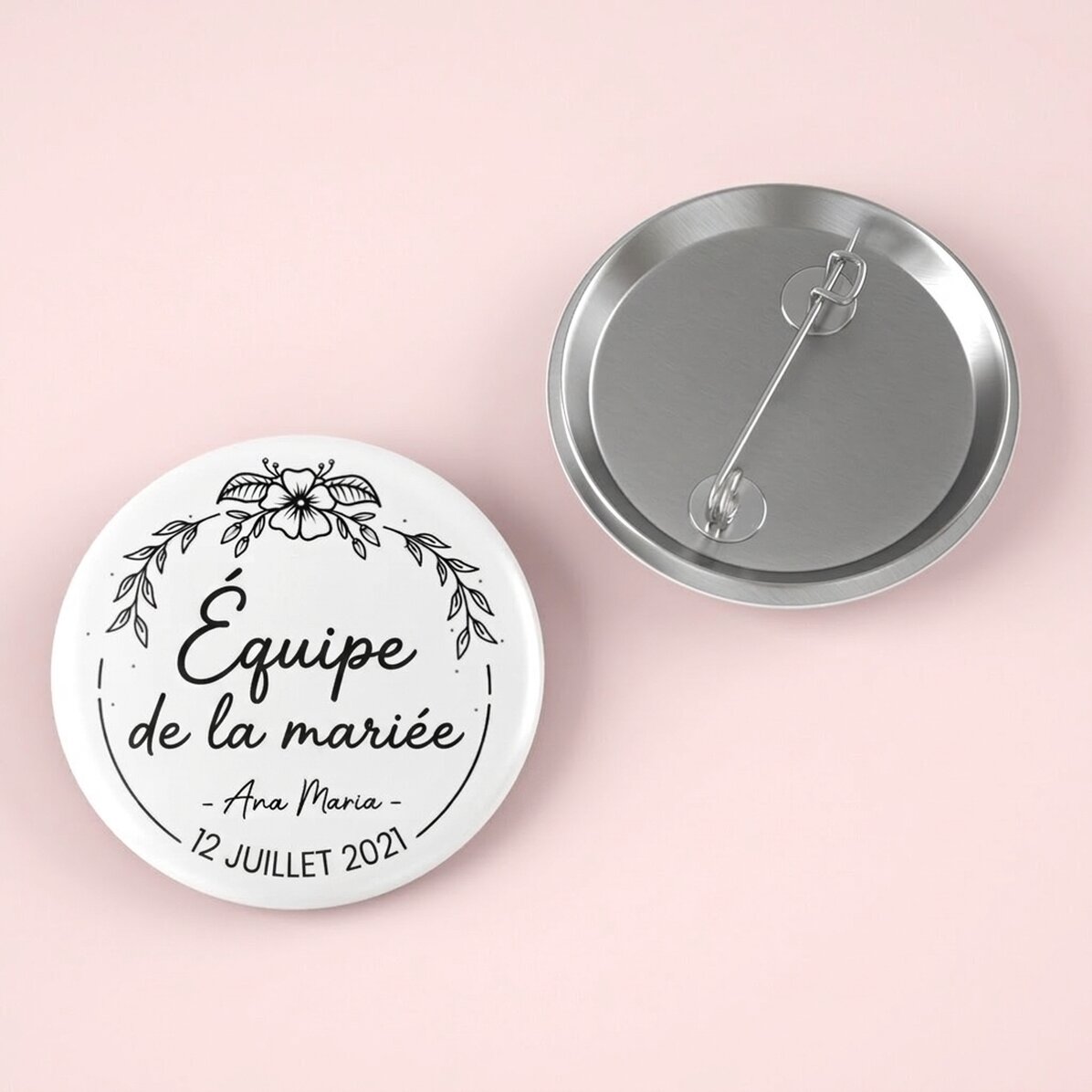 Badge personnalisé avec texte - L