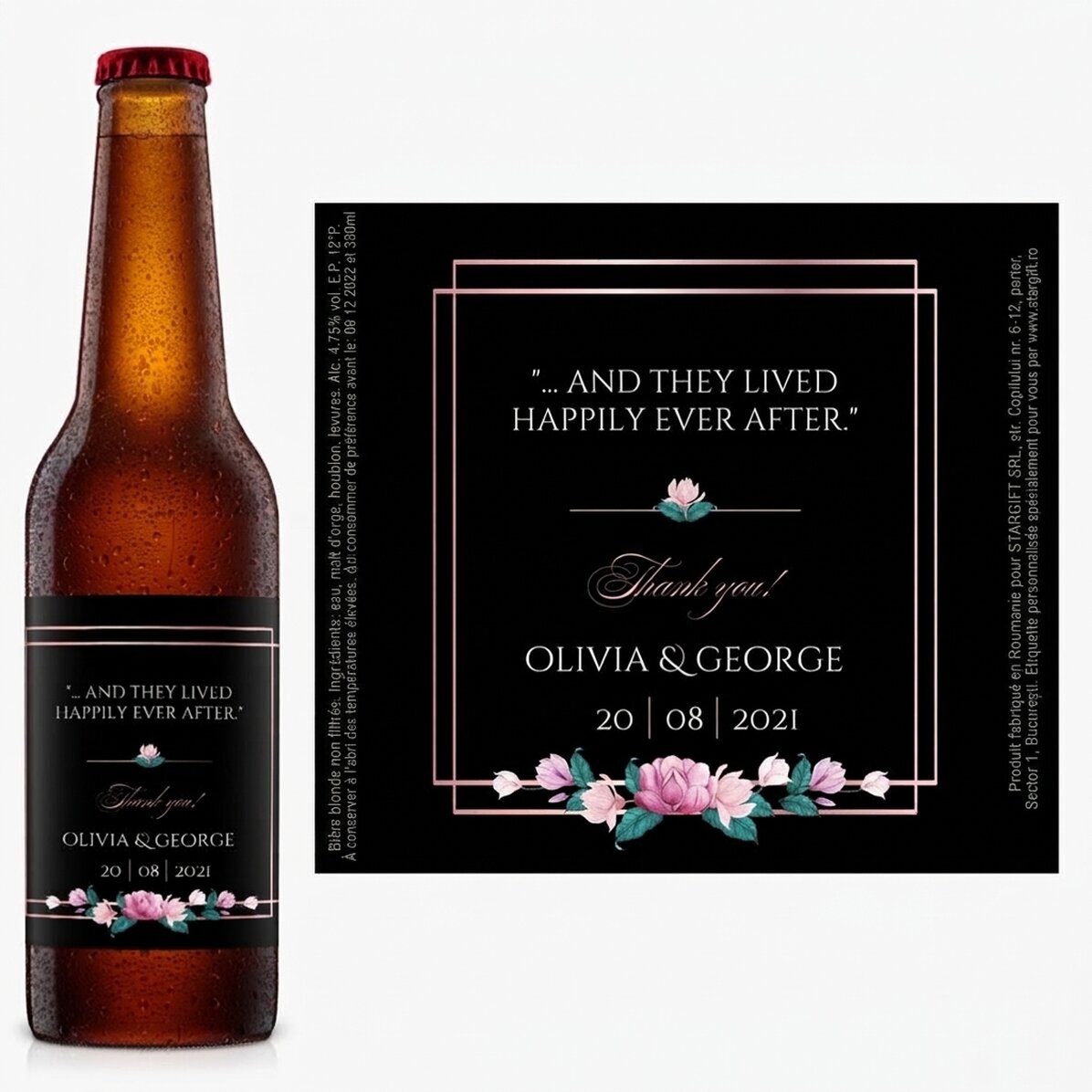 Bière personnalisée avec un message - Mariage