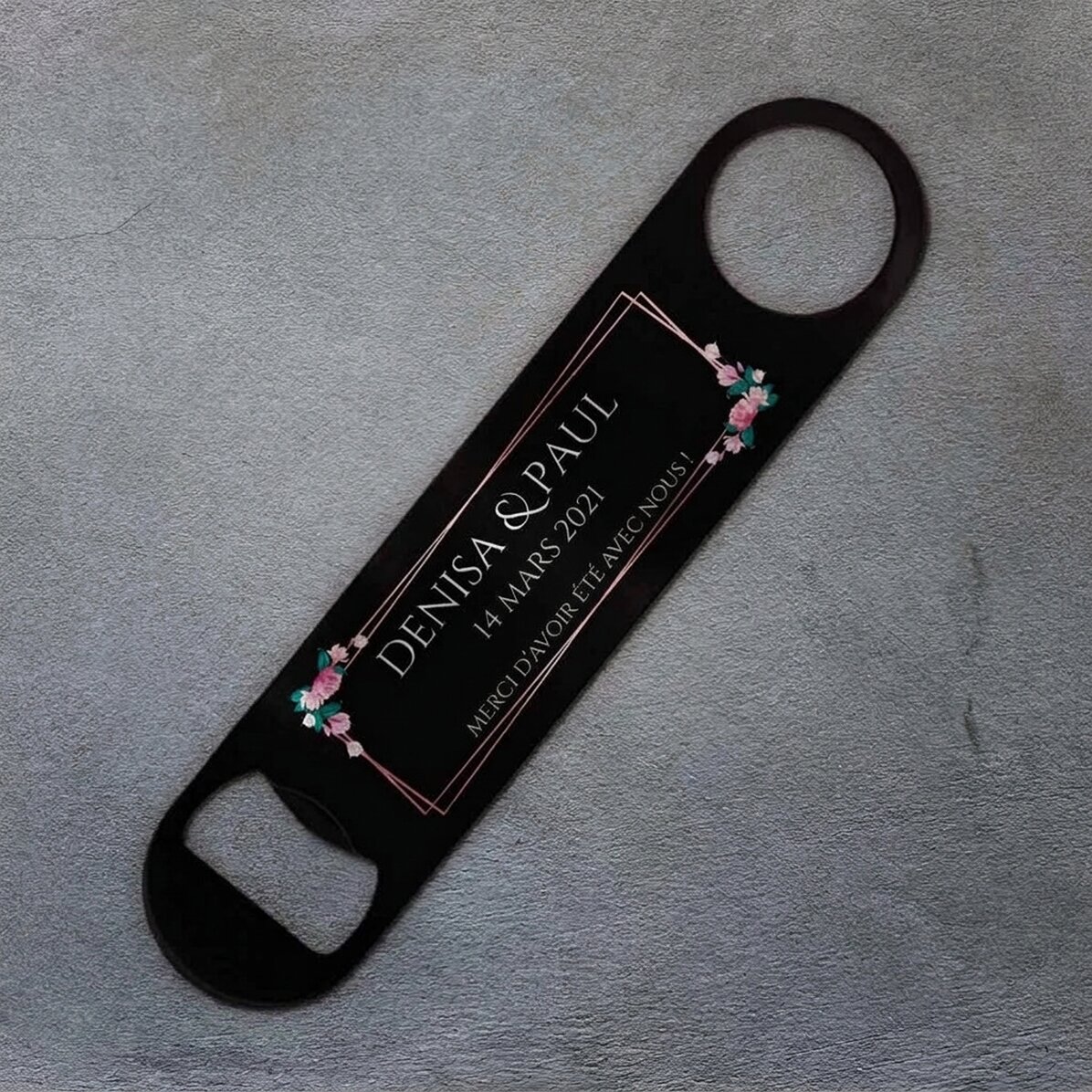 Ouvre-bouteille personnalisé avec inscription - Mariage